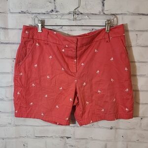 Izod Women's Flamingo Print Shorts Sz 12